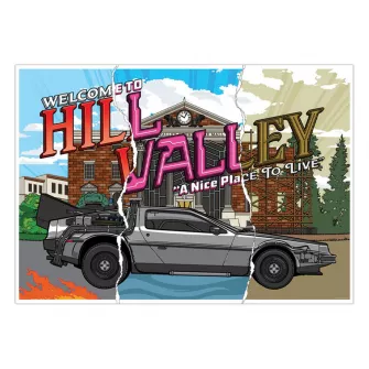 Merchandise razno - Back to the Future 40th Anniversary Hill Valley Art Print