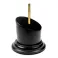 Black Round Bust plinth 5x5cm