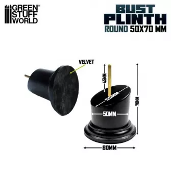 Warhammer pribor i oprema - Black Round Bust plinth 5x5cm