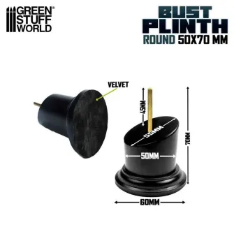 Warhammer pribor i oprema - Black Round Bust plinth 5x5cm