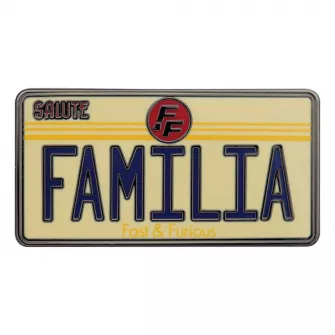 Merchandise razno - Fast & Furious Familia License Plate Pin Badge