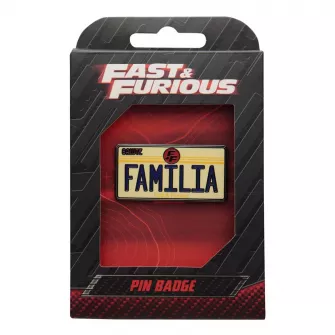 Merchandise razno - Fast & Furious Familia License Plate Pin Badge