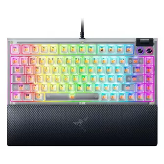 Gejmerske tastature - BlackWidow V4 75% - Hot-swappable Mechanical Gaming Keyboard - Phantom White Edition - US Layout