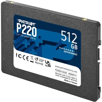 Hard diskovi - SSD 2.5 SATA3 512GB Patriot P220 550MBs/500MBs P220S512G25