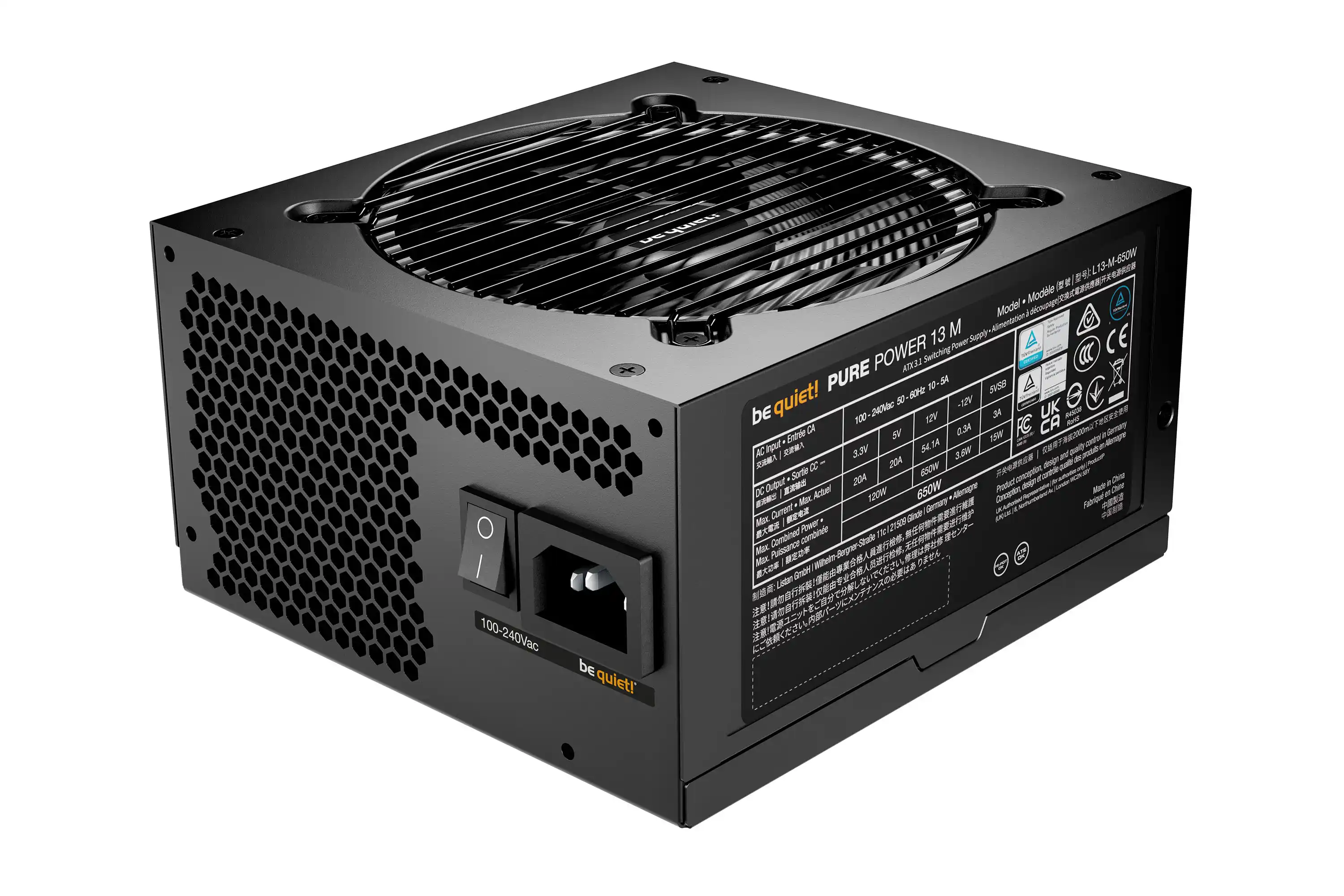 Napajanje Be Quiet Pure Power 13 M 650W Gold  BP025EU ATX3.1 Modularno