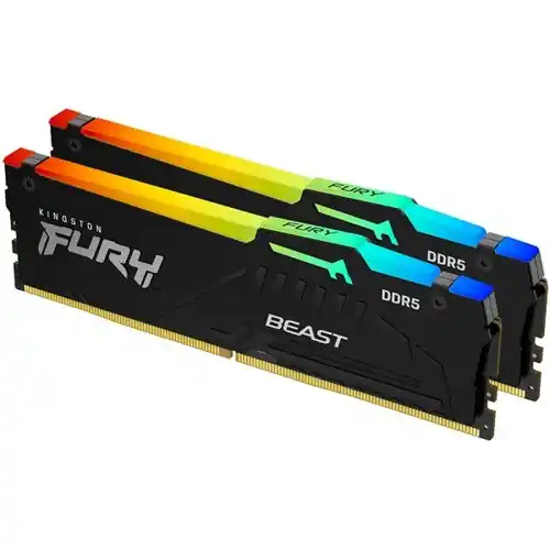 Memorije - Memorija DDR5 32GB (2x16) 6000MHz Kingston Fury Beast RGB KF560C30BBEAK2-32