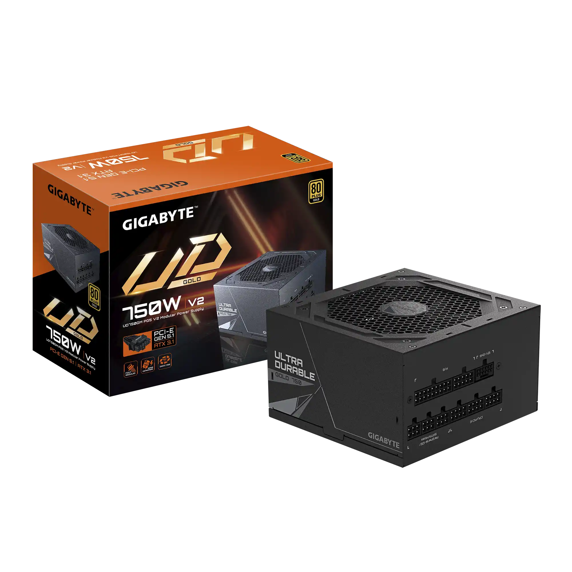 Napajanja - Napajanje 750W Gigabyte GP-UD750GM PG5 V2 Gold- modularno