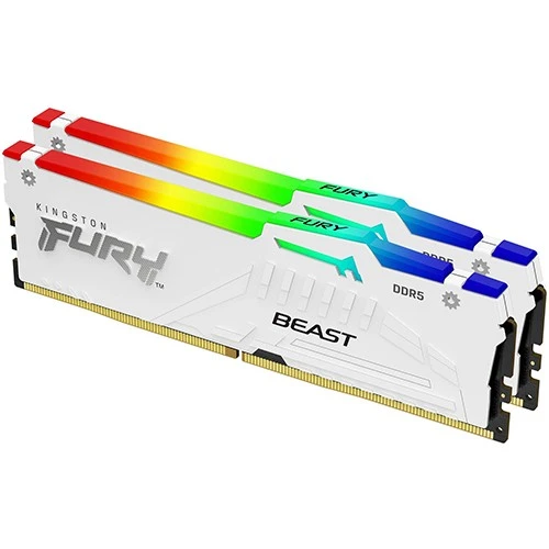 Memorija DDR5 64GB (2x32GB) 5600MHz Kingston Fury Beast White Expo KF556C36BWEAK2-64
