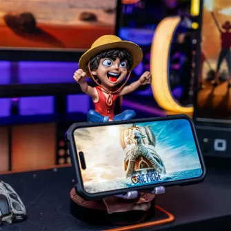 Akcione figure - Netflix: Luffy 'Wanted Poster' Cable Guys R.E.S.T Collectible Figure Device Holder