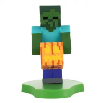Akcione figure - Minecraft: Zombie Holdems, Mini Cable Guys Phone Stand and Device Holder