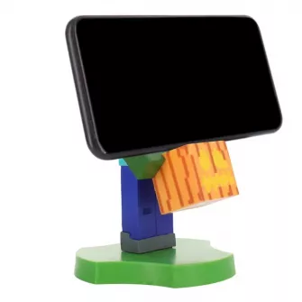 Akcione figure - Minecraft: Zombie Holdems, Mini Cable Guys Phone Stand and Device Holder