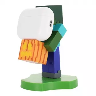 Akcione figure - Minecraft: Zombie Holdems, Mini Cable Guys Phone Stand and Device Holder