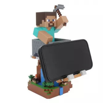 Akcione figure - Minecraft: Steve Cable Guy R.E.S.T Collectible Figure Device Holder