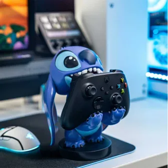 Akcione figure - Lilo & Stitch: Smiley Stitch Cable Guys Controller Holder and Phone Stand