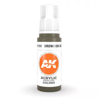 Boje za makete - 3GEN Acrylic Brownish Green 17ml