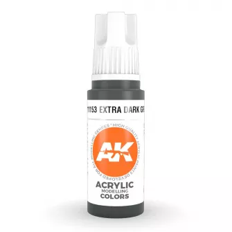 Boje za makete - 3GEN Acrylic Extra Dark Green 17ml