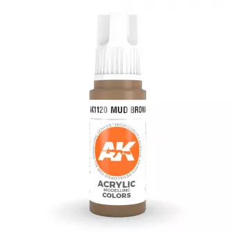 Boje za makete - 3GEN Acrylic Mud Brown 17ml