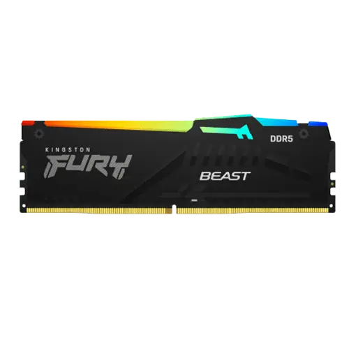 Memorija DDR5 64GB (2x32GB) 5600MHz Kingston Fury Beast RGB KF556C40BBAK2-64