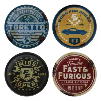 Merchandise razno - Fast & Furious Set of 4 Vintage Style Coasters