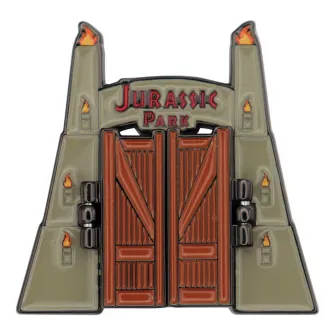 Merchandise razno - Jurassic Park Gates Hinged Pin Badge