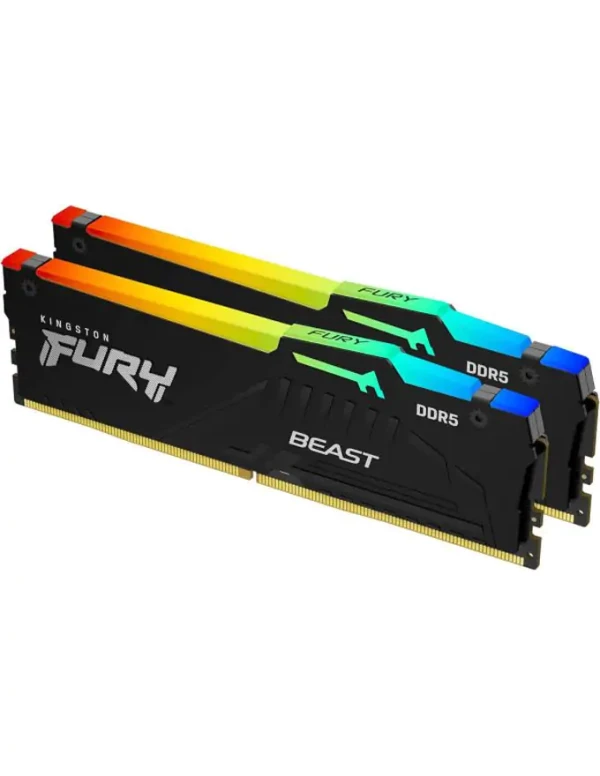 Memorije - Memorija DDR5 32GB (2x16GB) 6000MHz Kingston Fury Beast RGB KF560C36BBE2AK2-32