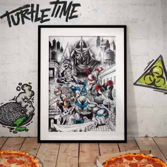 Merchandise razno - Teenage Mutant Ninja Turtles Art Print 40th Anniversary Limited Edition (42 x 30 cm)