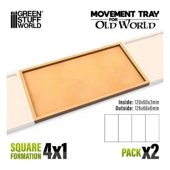 Warhammer pribor i oprema - Movement Tray - OldWorld - Rectangle - 120x60 (Pack x2)