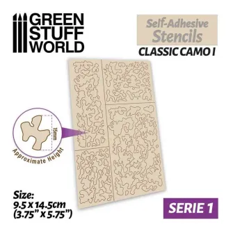Warhammer pribor i oprema - Self-Adhesive stencils - Classic Camo 1