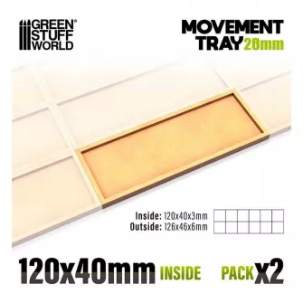Warhammer pribor i oprema - Movement Trays SlimFit -120x40 (Pack x2)