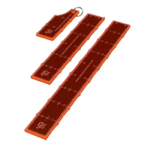 Combat Ruler Pack (6'', 9'', 1-2-3) - Fluor Orange (Pack x3)