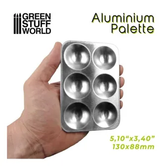 Warhammer pribor i oprema - Aluminum palette 6 wells Rectangle