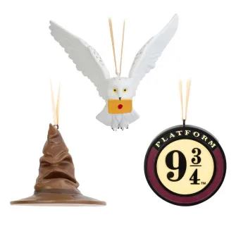 Merchandise razno - Harry Potter - Sorting Hat, Platform9 3/4 and Hedwig Ornaments