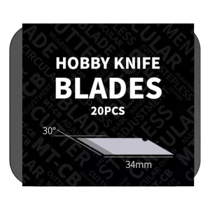 Pribor i oprema za makete - Hobby Knife Blades – Broad (20pcs) - DK-B01