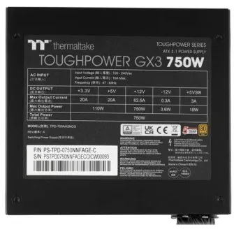 Napajanja - Napajanje 750W ThermalTake Toughpower GX3 Gold