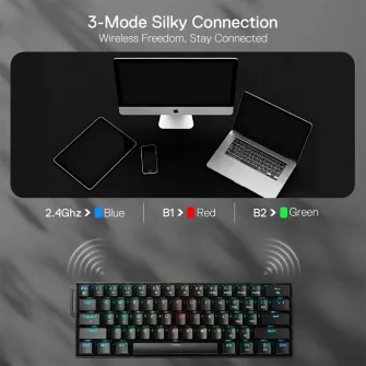 Gejmerske tastature - Draconic K530 Pro Plus Bluetooth/Wired Mechanical 60% Gaming Keyboard w/strap