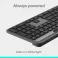 Logitech Signature Slim Solar+ wireless keyboard K980, Graphite, for Business