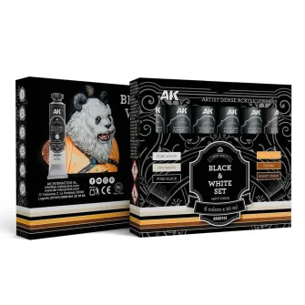 Boje za makete - BLACK & WHITE SET (6 tubes 20ml)