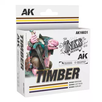 Boje za makete - TIMBER - SET 3 JARS (INKS)