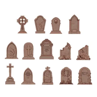 Pribor i oprema za makete - Wargame Scenery: Tombstones