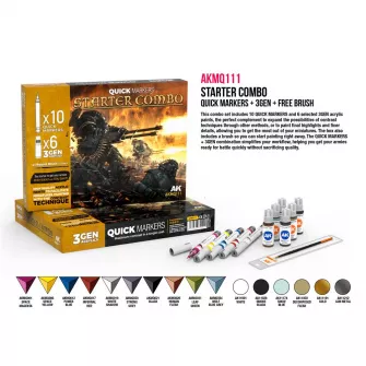Boje za makete - Starter Combo Quick Markers + 3gen set