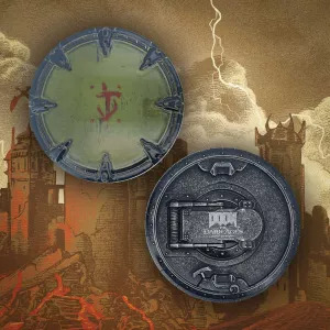 DOOM: The Dark Ages - Saw Shield Medallion And Art Card
