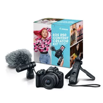 Fotoaparati - Canon EOS R50 15-45S BK Creator kit