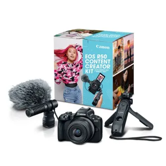 Fotoaparati - Canon EOS R50 15-45S BK Creator kit