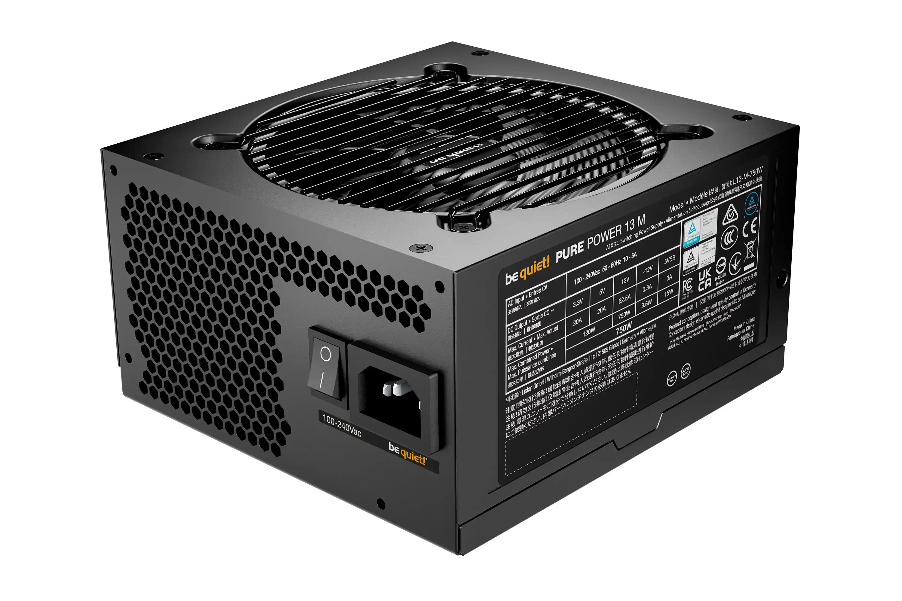 Napajanje Be Quiet Pure Power 13 M 750W Gold  BP026EU ATX3.1
