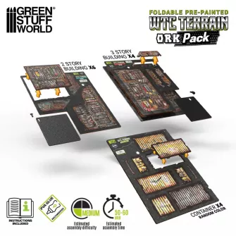 Warhammer pribor i oprema - MDF Terrain - PrePainted Foldable (4 +6+4) - Orks