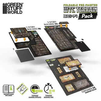 Warhammer pribor i oprema - MDF Terrain - PrePainted Foldable (4 +6+4) - SCI-FI