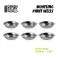 Stainless steel modeling paint wells (Pack x6)