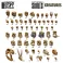 3D Printed - Skulls & Bones - Battlefield Skulls - Creatures