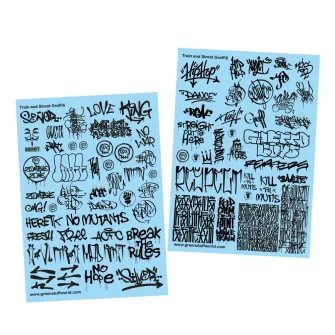 Warhammer pribor i oprema - Decal sheets - Train & Street Graffitis Black
