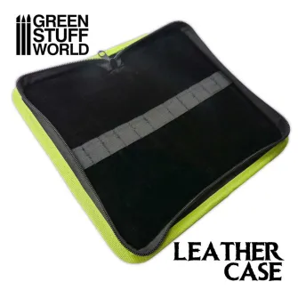Warhammer pribor i oprema - Premium Leather Case - Black with Green Border and Logo